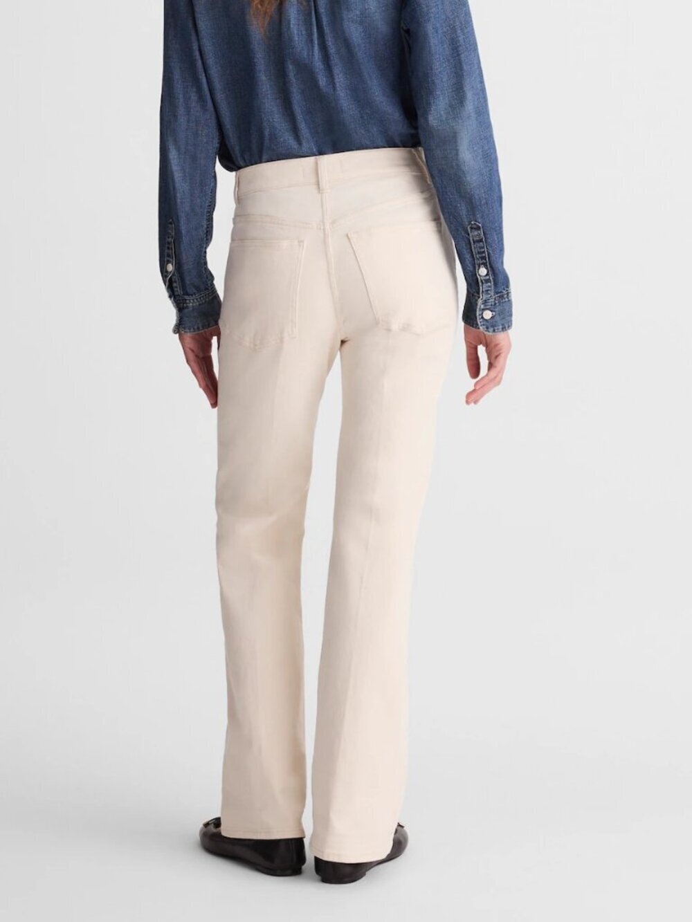 Madewell Relaxed Bootcut High Rise Comfort Stretch Jeans Cream Size 26 NWT - Picture 2 of 9
